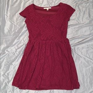 LC Lauren Conrad Dresses - Women’s Lauren Conrad Maroon Skater Dress LC Lauren Conrad Dresses - Women’s Lauren Conrad Maroon Skater Dress